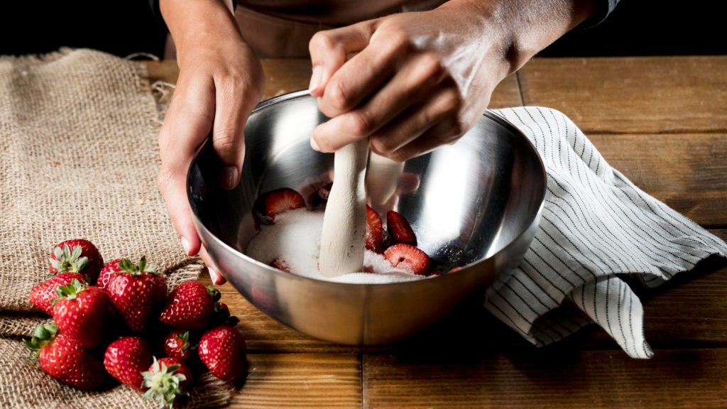 fresas con vinagre