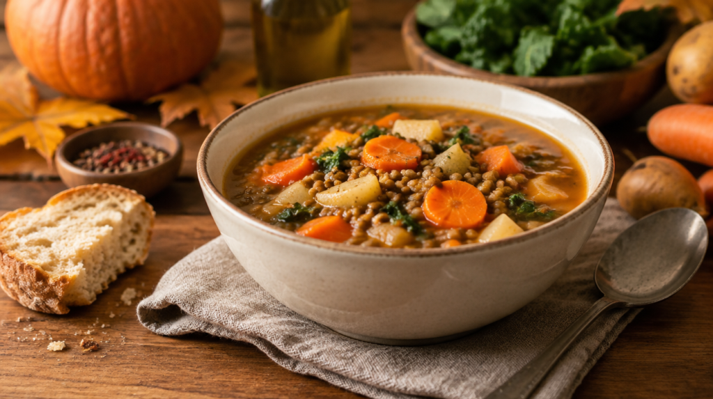Recetas de otoño con guisos tradicionales, verduras, legumbres y platos calientes